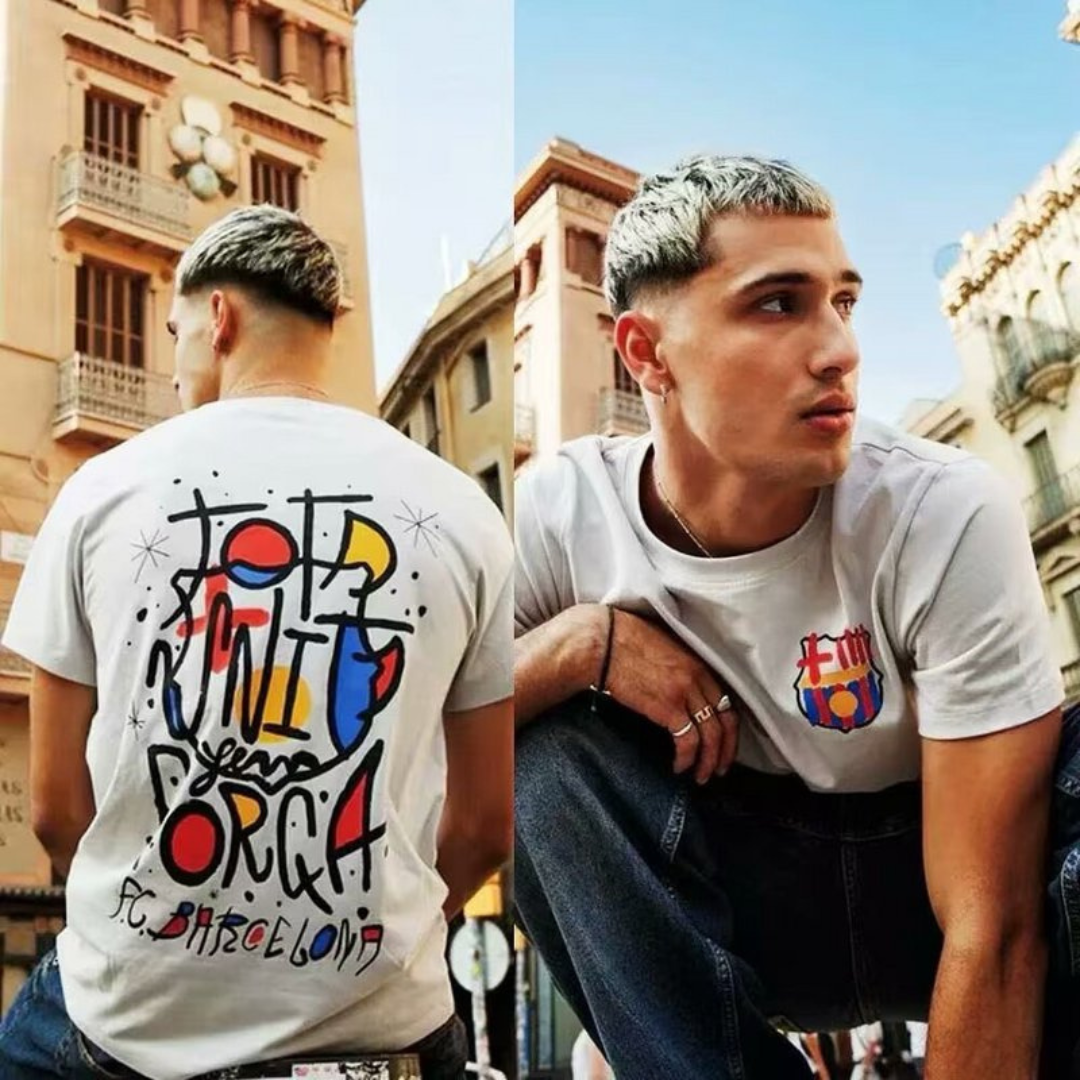 Camiseta de algodón FC Barcelona Tota units fem força
