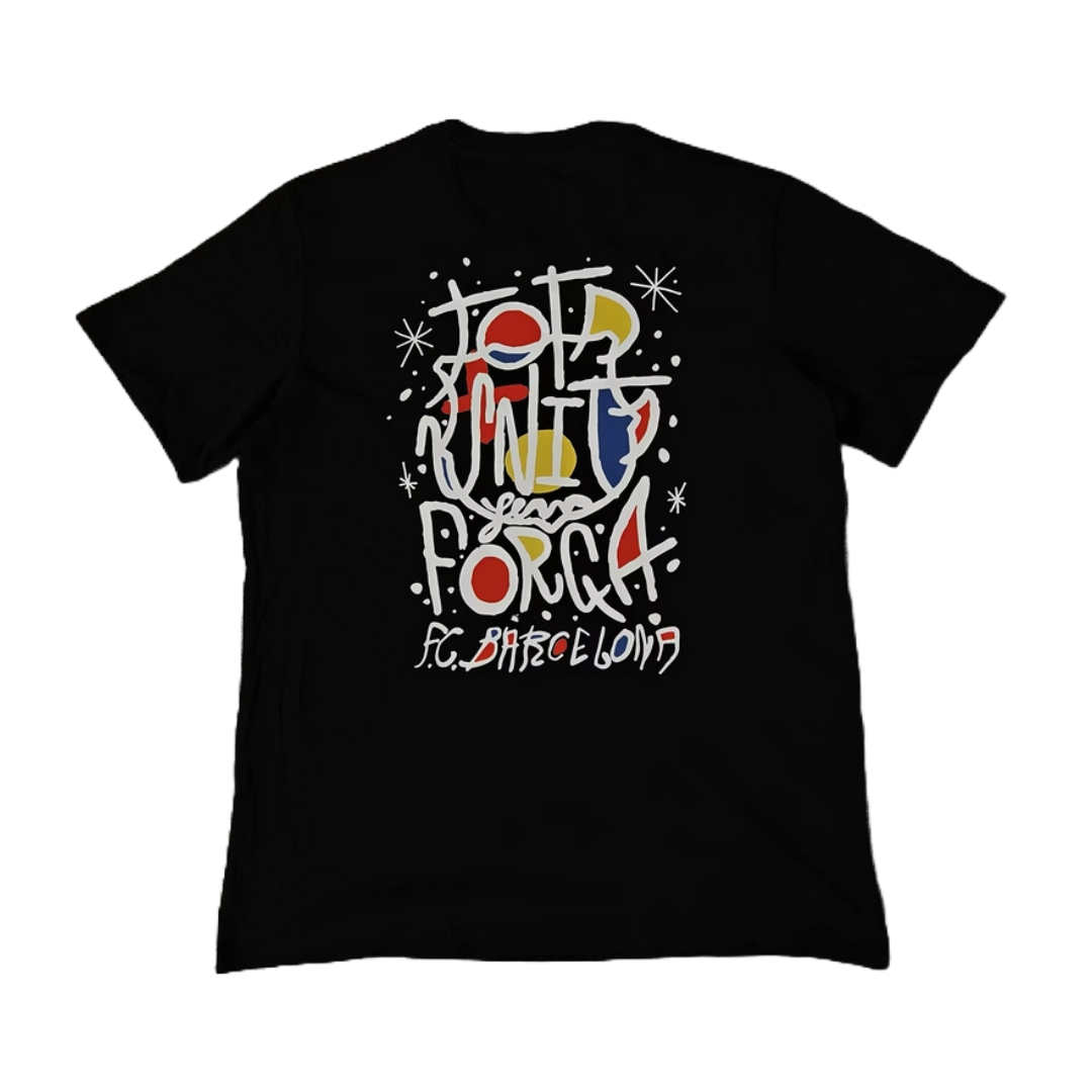 Camiseta de algodón FC Barcelona Tota units fem força negra