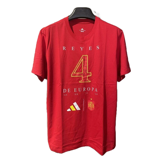 Camiseta de algodón España Reyes de Europa roja