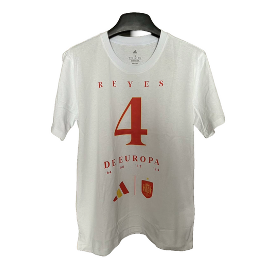 Camiseta de algodón España Reyes de Europa blanca