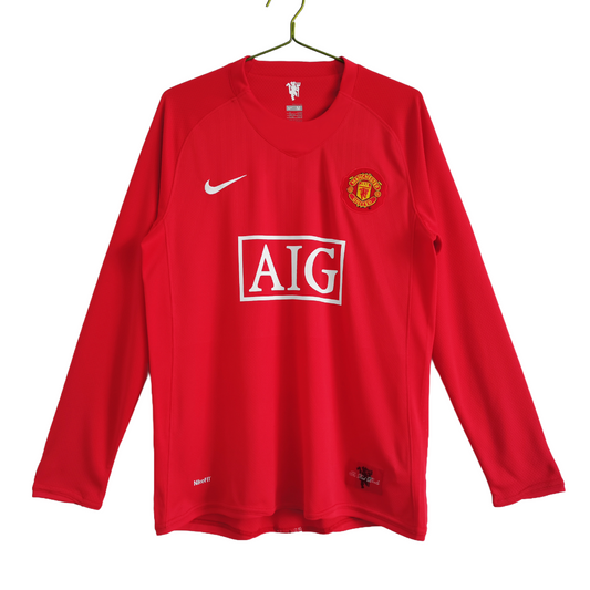 Camiseta Retro manga larga Manchester United 2007/08 1ª Equipación