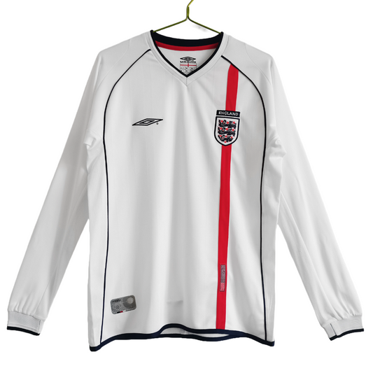 Camiseta Retro manga larga Inglaterra 2002 1ª Equipación